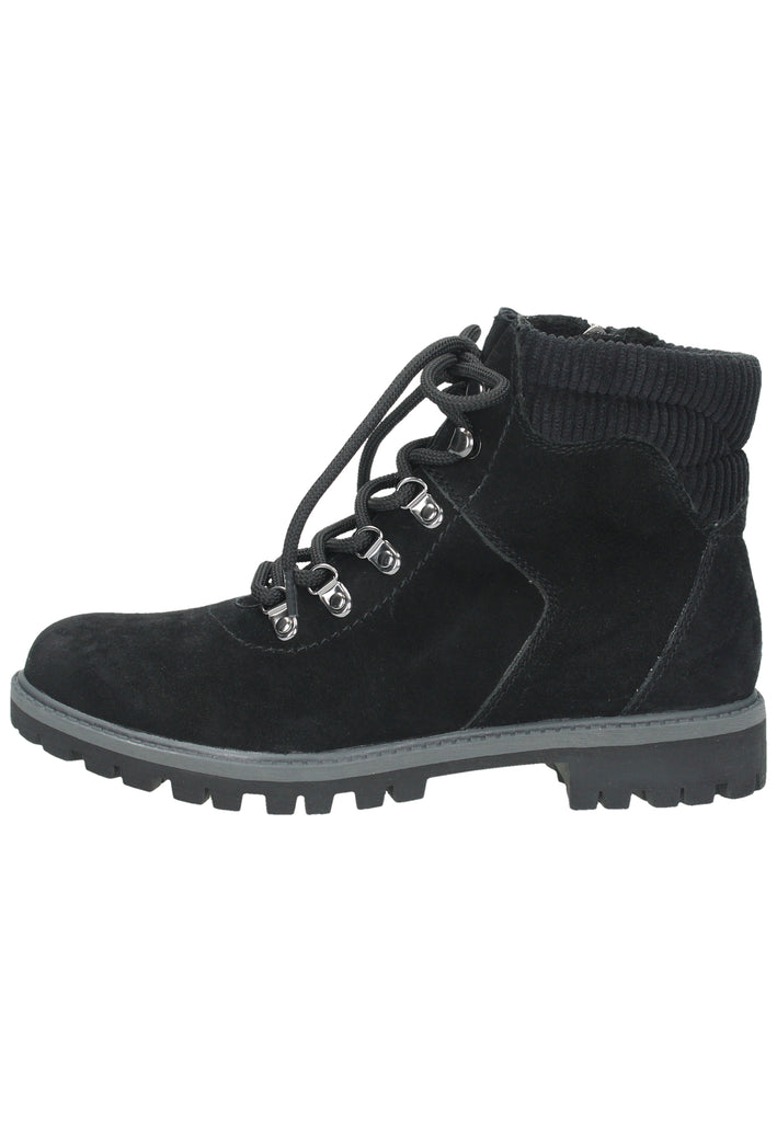Tamaris Stiefelette Leder/Textil Schwarz - surf4shoes