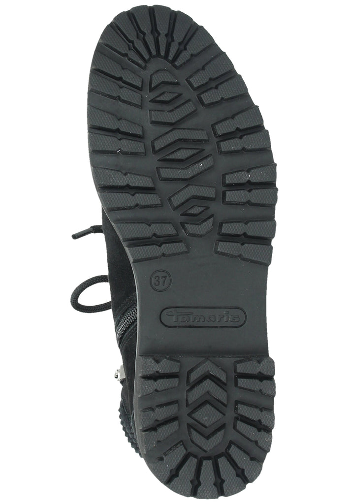Tamaris Stiefelette Leder/Textil Schwarz - surf4shoes