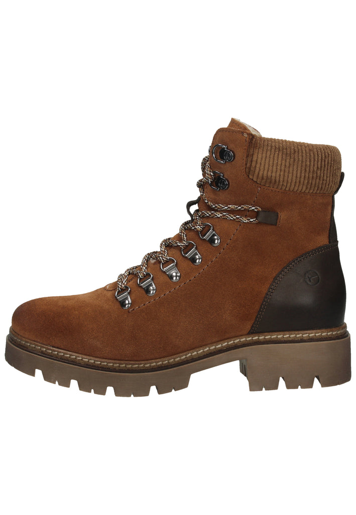 Tamaris Stiefelette Leder/Textil Cognac Warmfutter - surf4shoes