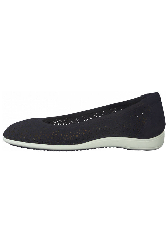 Tamaris Ballerinas Leder Navy - surf4shoes