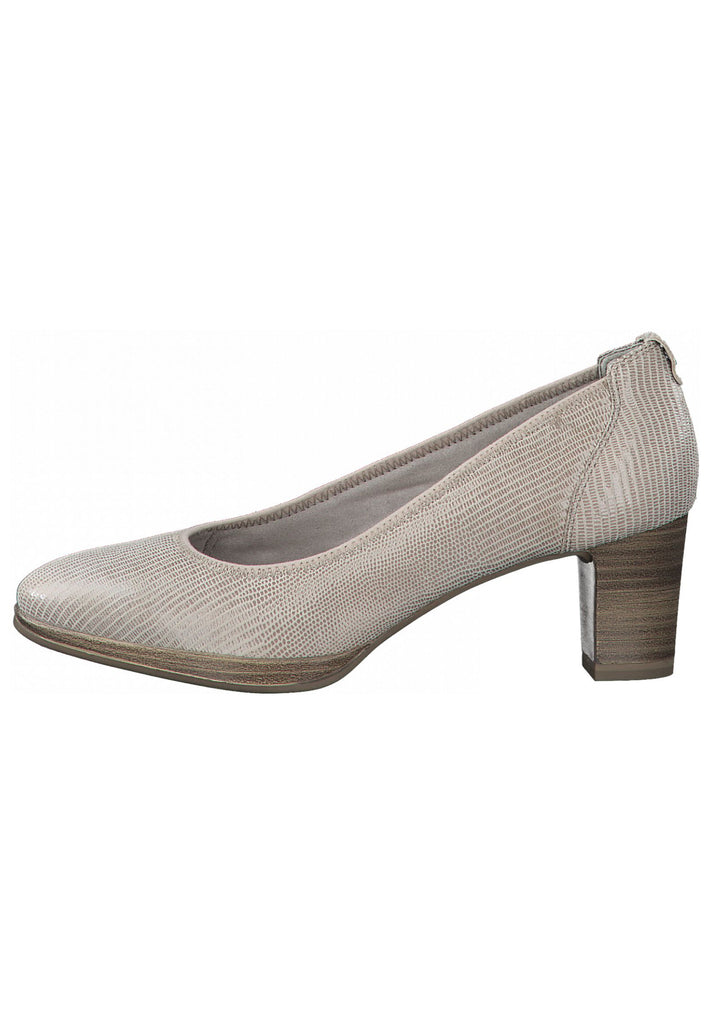 Tamaris Pumps Leder Stein - surf4shoes