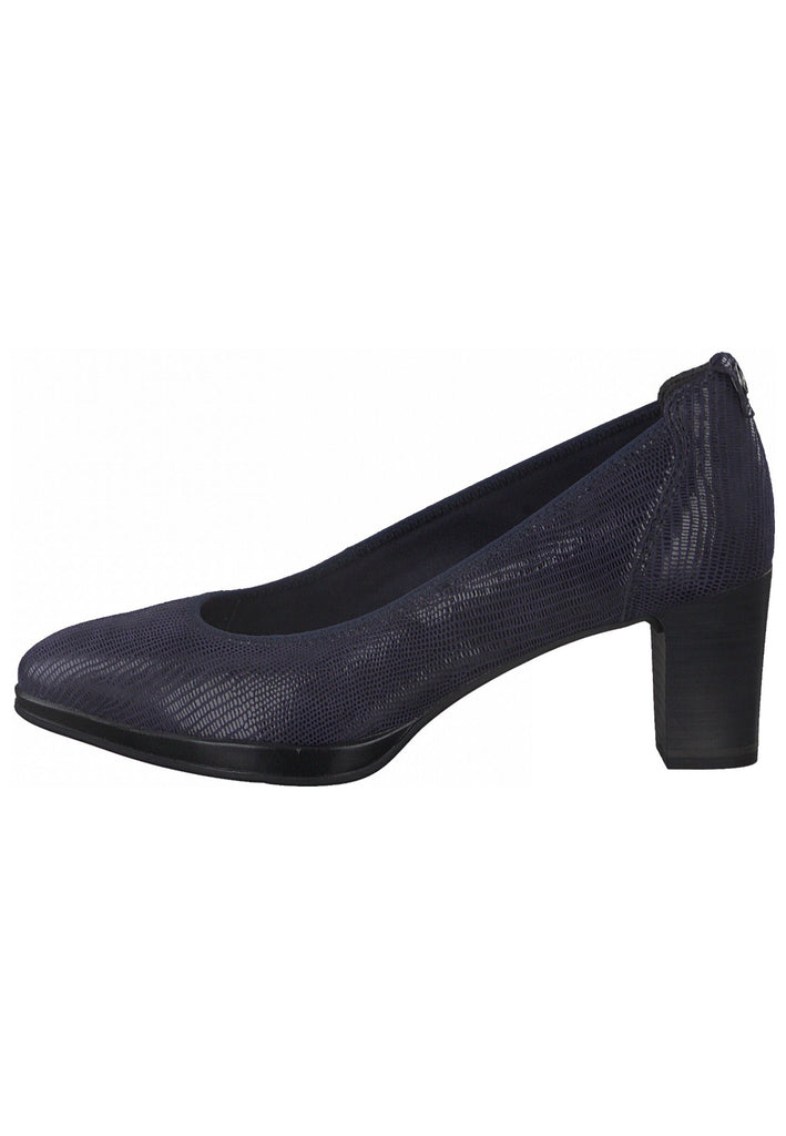 Tamaris Pumps Leder Navy - surf4shoes