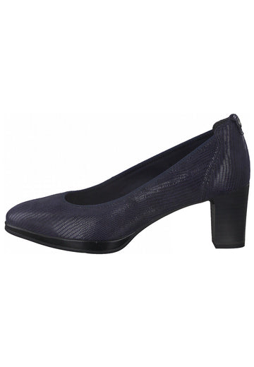 Tamaris Pumps Leder Navy - surf4shoes