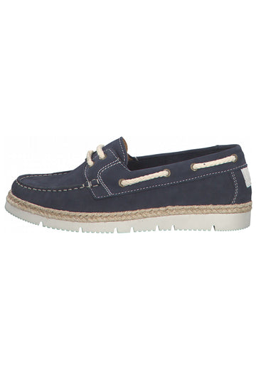 Tamaris Slipper Leder Navy - surf4shoes