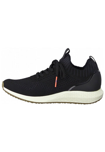 Tamaris Sneaker Lederimitat/Mesh Schwarz - surf4shoes
