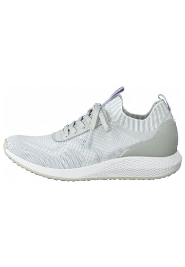 Tamaris Sneaker Lederimitat/Textil Hellgrau - surf4shoes