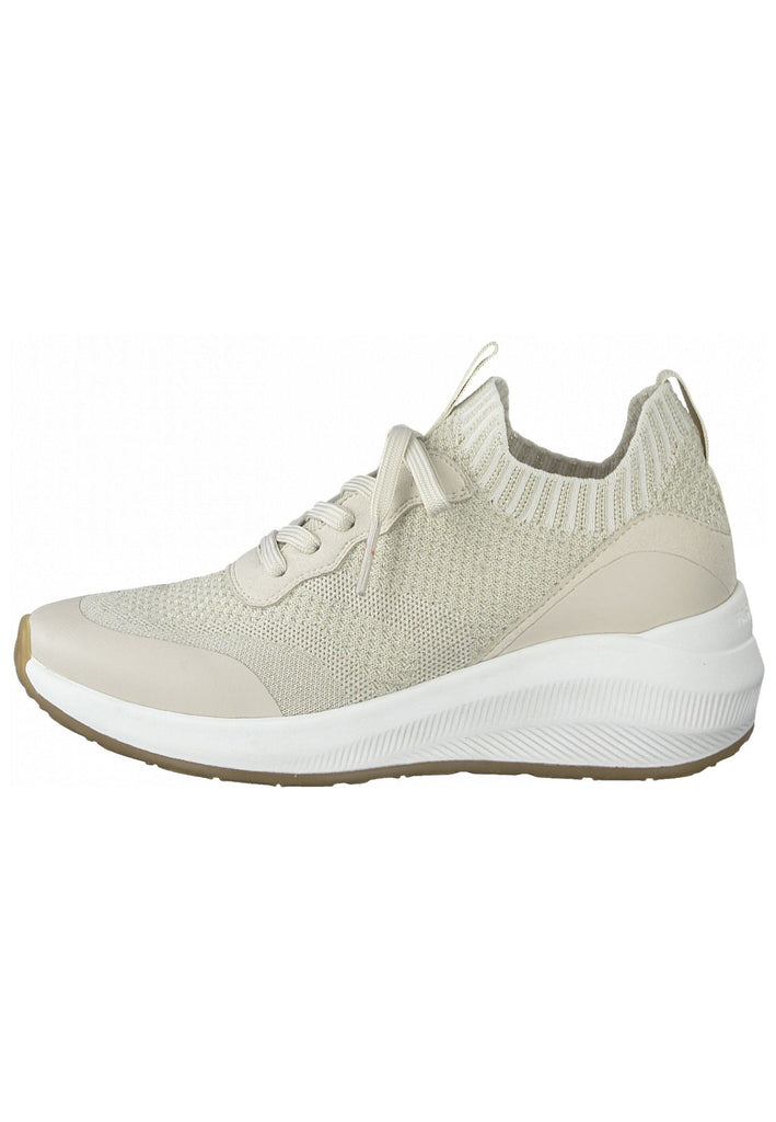 Tamaris Sneaker Lederimitat/Textil Beige/Gold - surf4shoes