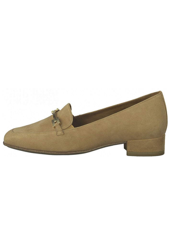 Tamaris Slipper Leder Camel - surf4shoes