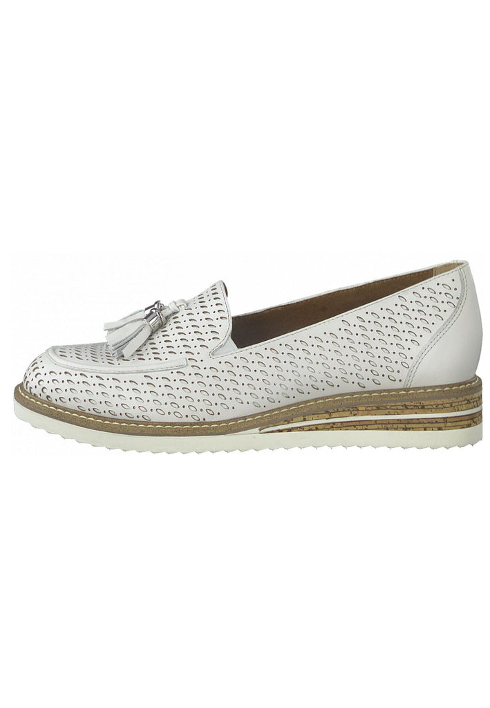 Tamaris Slipper Leder Weiß - surf4shoes