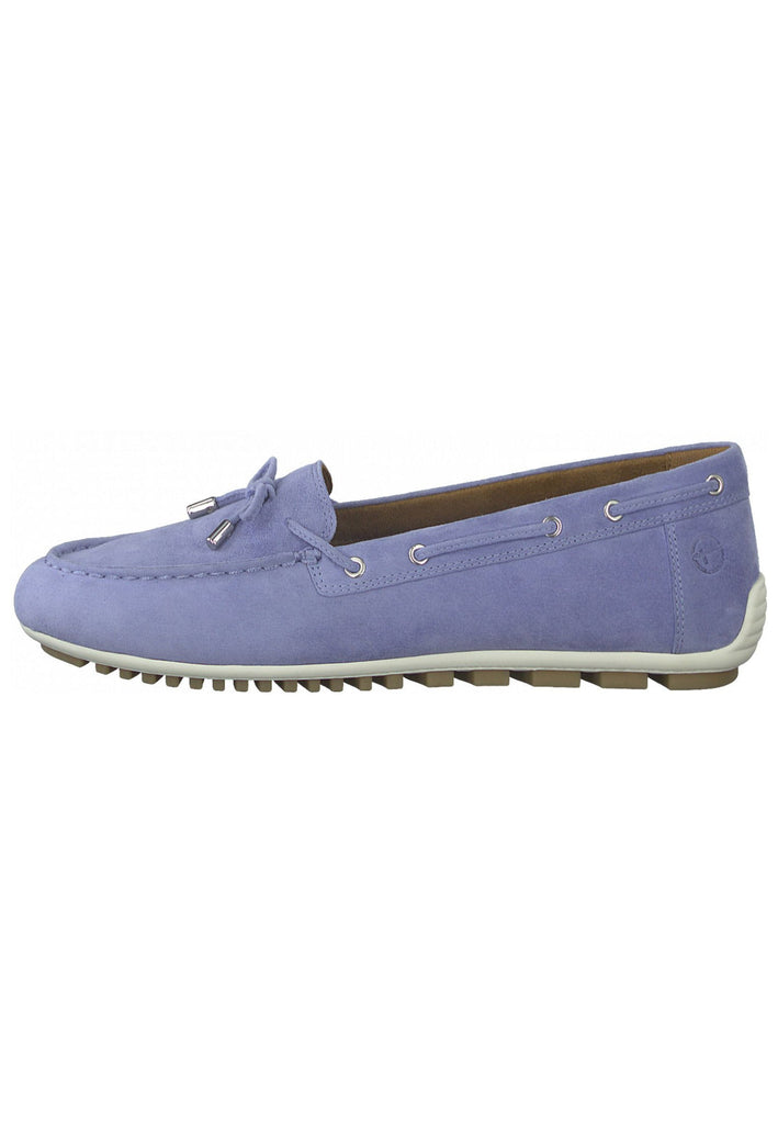 Tamaris Mokassin Veloursleder Hellblau - surf4shoes