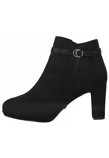 Tamaris Stiefelette Textil Schwarz - surf4shoes