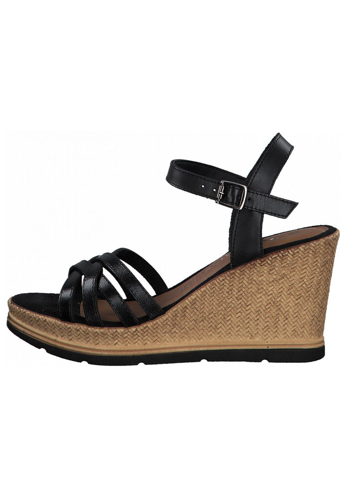 Tamaris Sandalen Leder Schwarz - surf4shoes