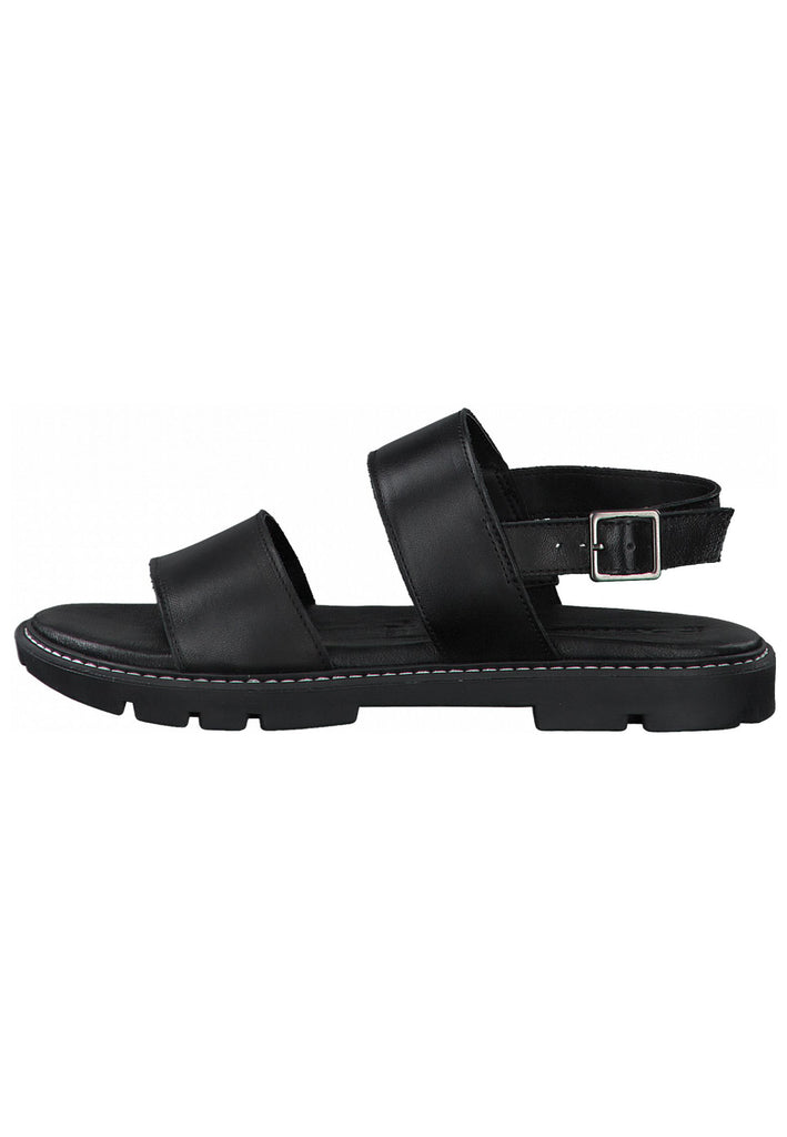 Tamaris Sandalen Glattleder Schwarz - surf4shoes