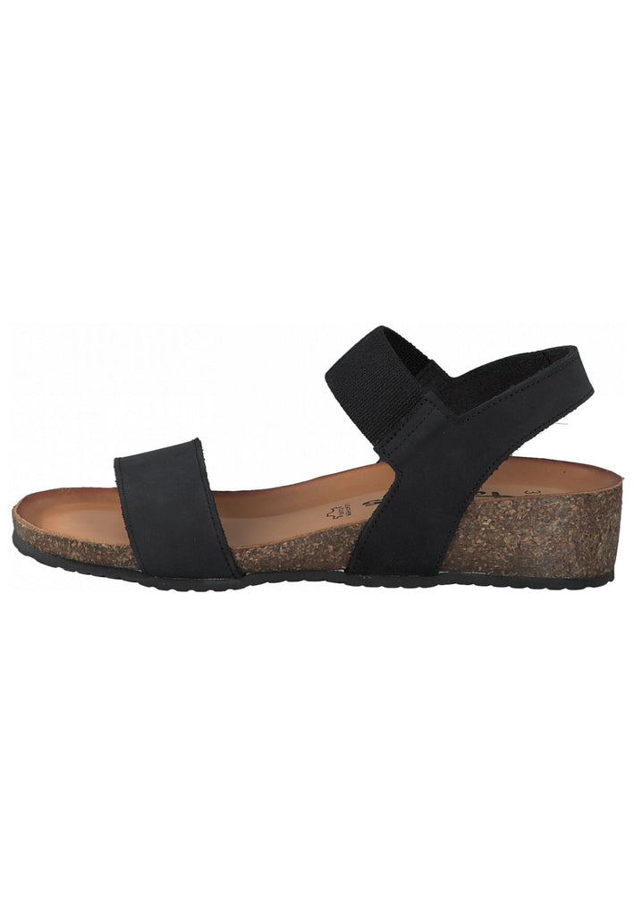 Tamaris Sandalen Leder/Textil Schwarz - surf4shoes