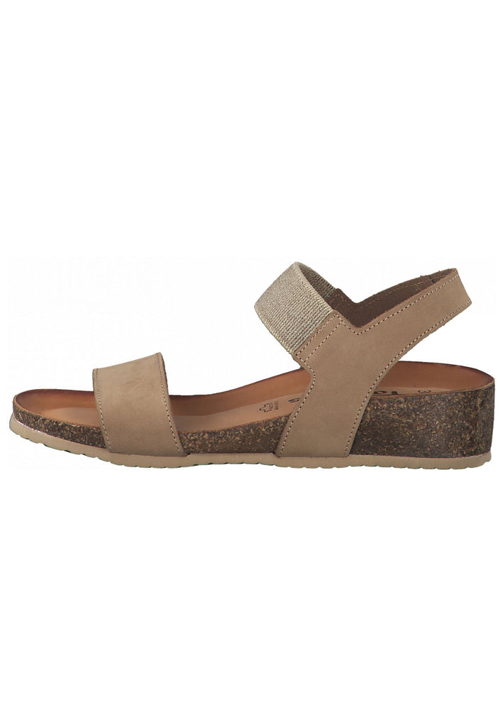 Tamaris Sandalen Leder/Textil Natur - surf4shoes