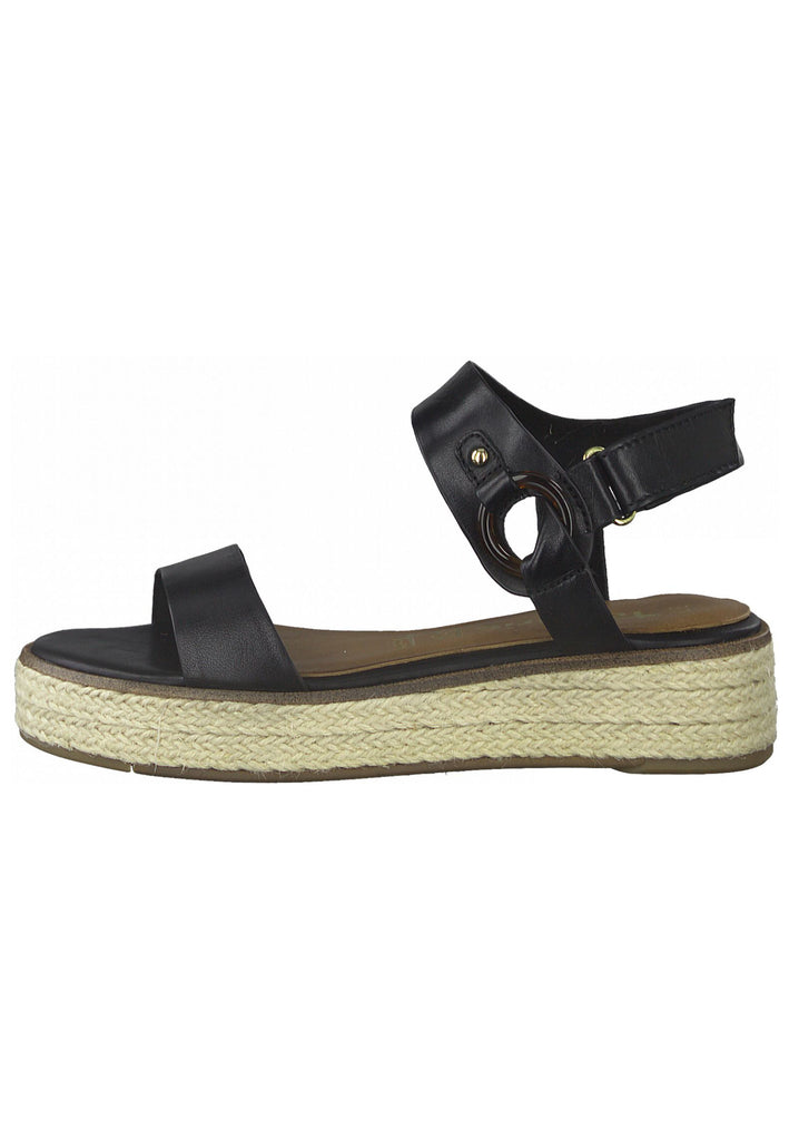 Tamaris Sandalen Glattleder Schwarz - surf4shoes