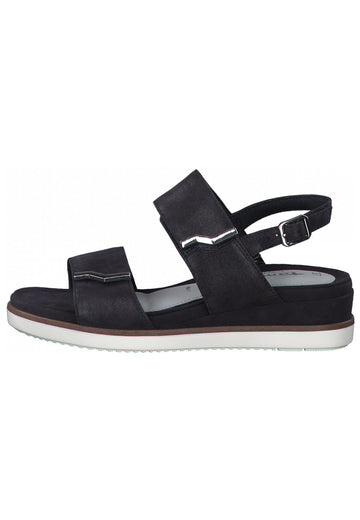 Tamaris Sandalen Veloursleder Navy - surf4shoes