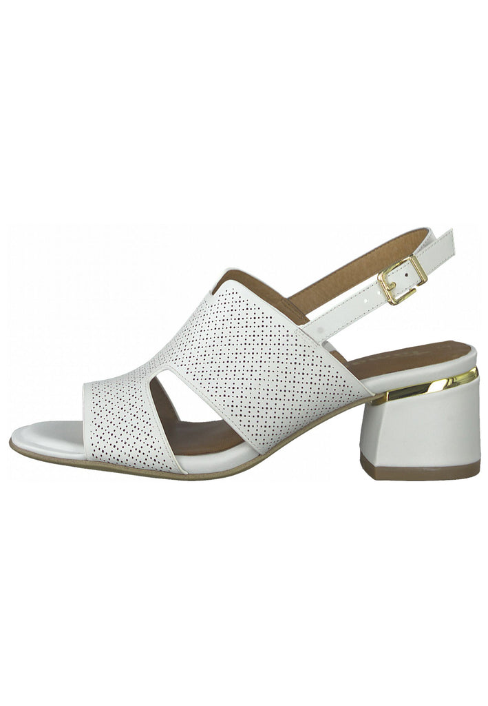 Tamaris Sandalen Glattleder Weiß - surf4shoes