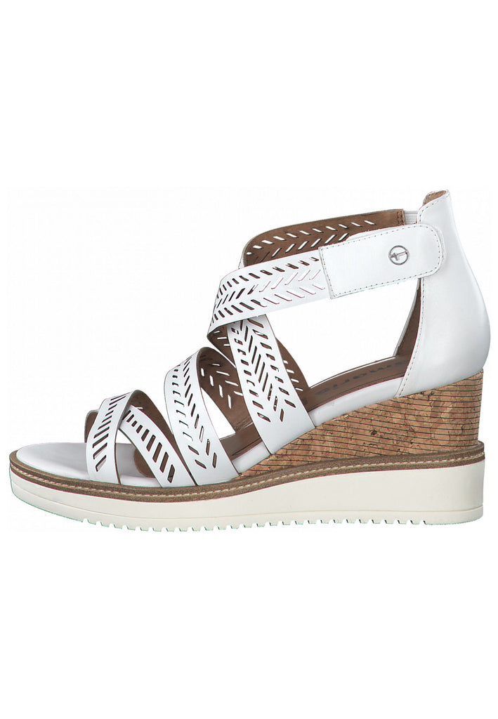 Tamaris Sandalen Leder Weiß - surf4shoes
