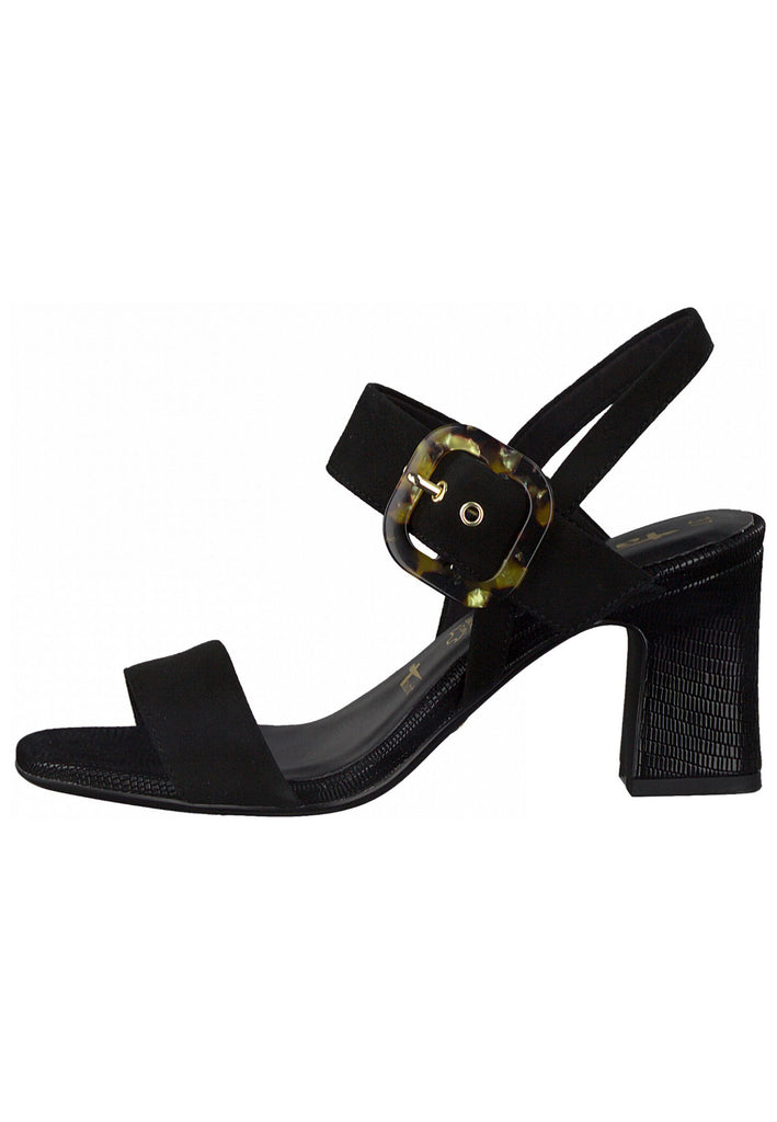 Tamaris Sandalen Leder Schwarz - surf4shoes