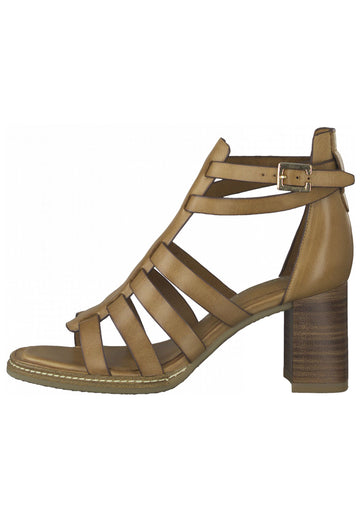 Tamaris Sandalen Glattleder Cognac - surf4shoes