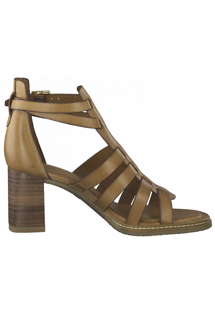 Tamaris Sandalen Glattleder Cognac - surf4shoes