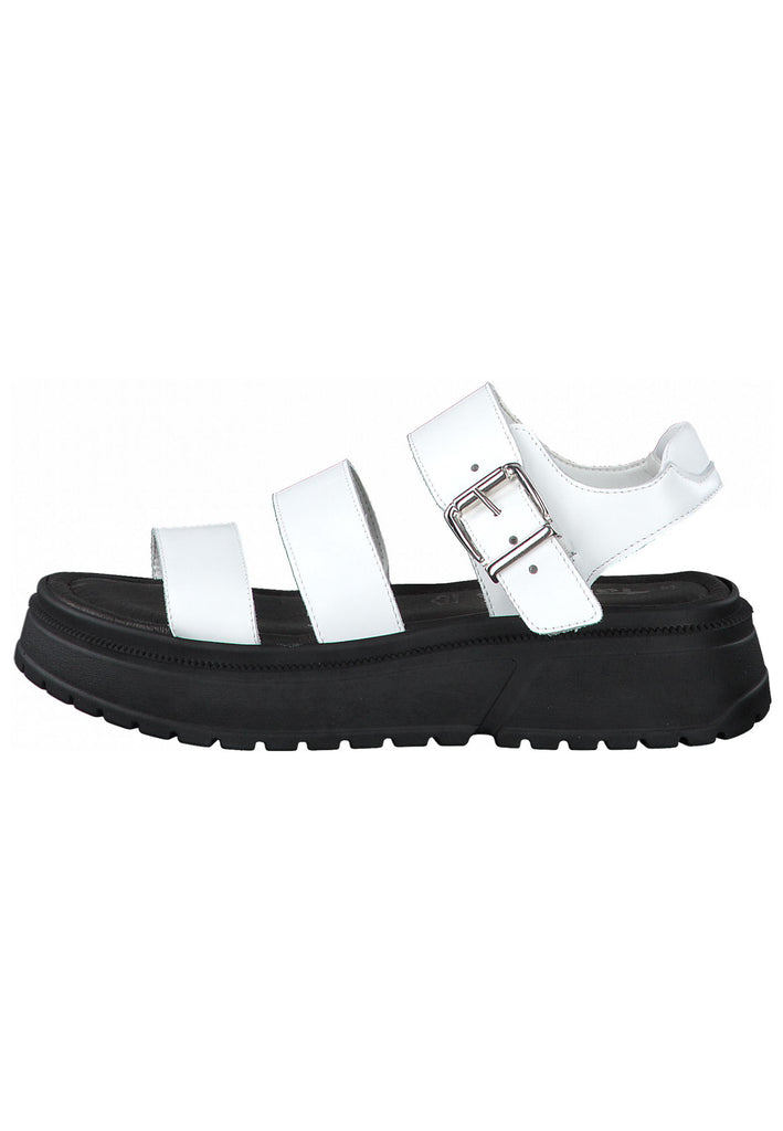 Tamaris Sandalen Glattleder Weiß - surf4shoes