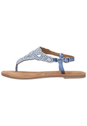 Tamaris Zehensteg Leder Hellblau - surf4shoes