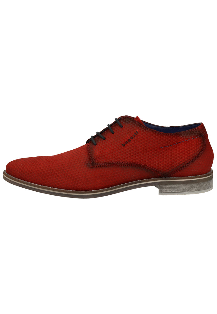 Bugatti Halbschuhe Veloursleder Dunkelrot - surf4shoes