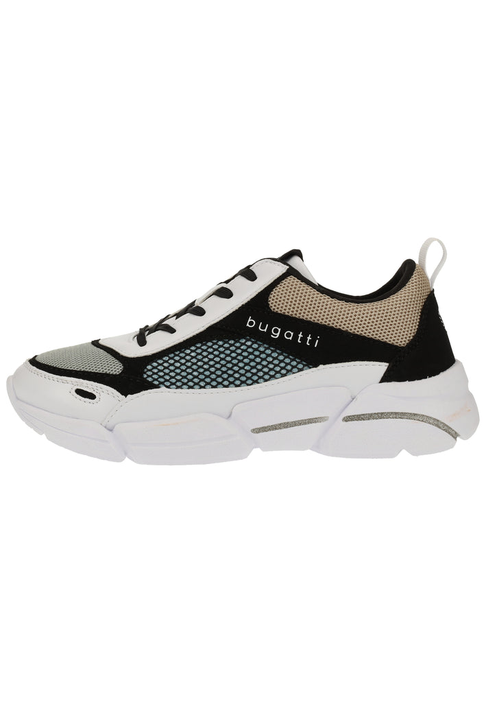Bugatti Sneaker Lederimitat/Textil Weiß/Schwarz - surf4shoes