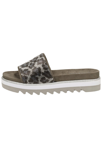 Bugatti Pantoletten Textil Silber/Grau - surf4shoes