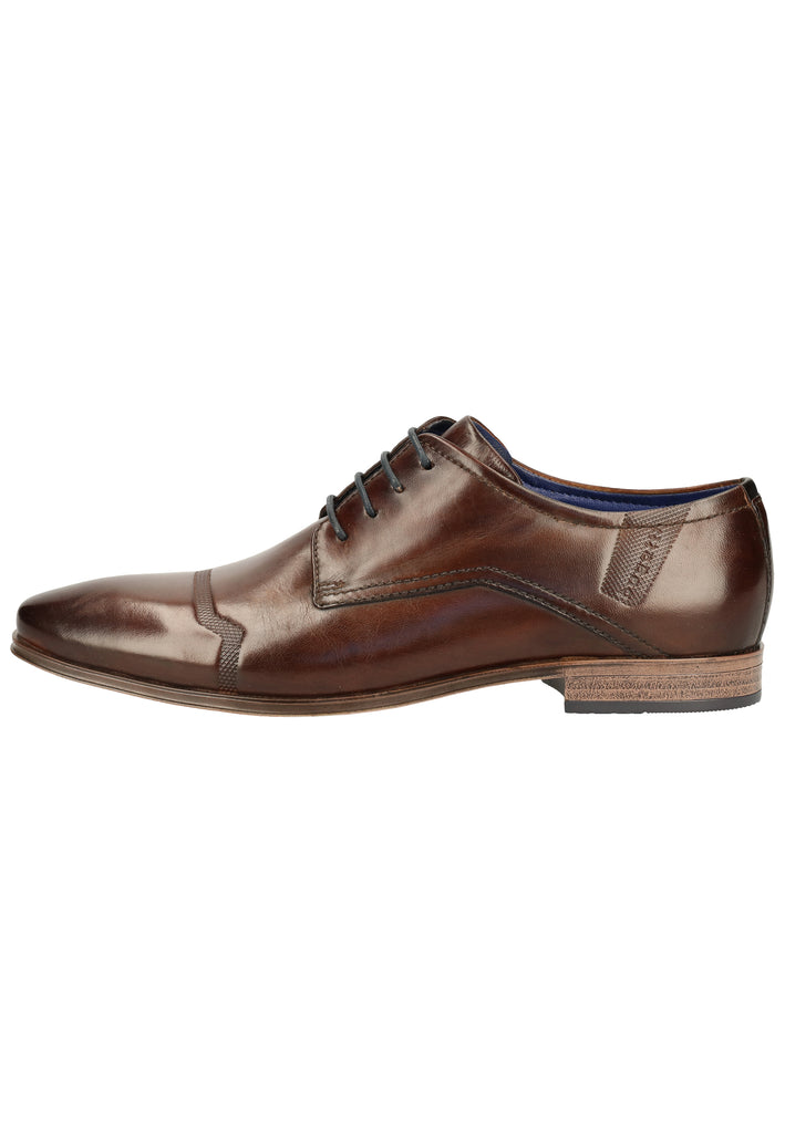 Bugatti Businessschuhe Nubukleder Dark Brown - surf4shoes