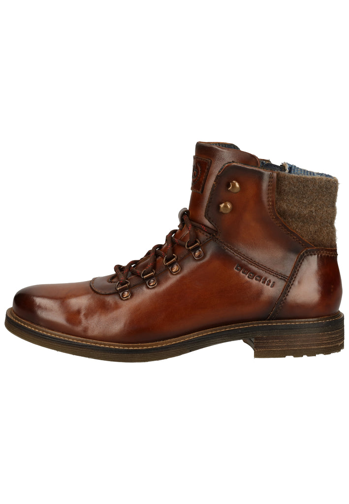 Bugatti Stiefelette Nappaleder Cognac - surf4shoes