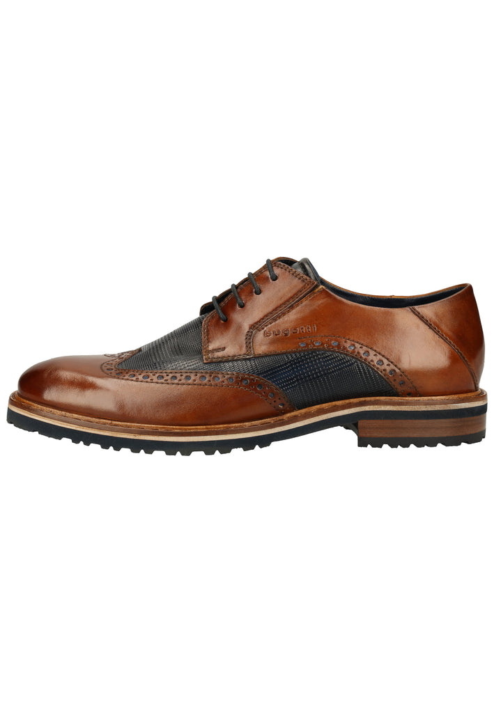 Bugatti Halbschuhe Glattleder Cognac - surf4shoes
