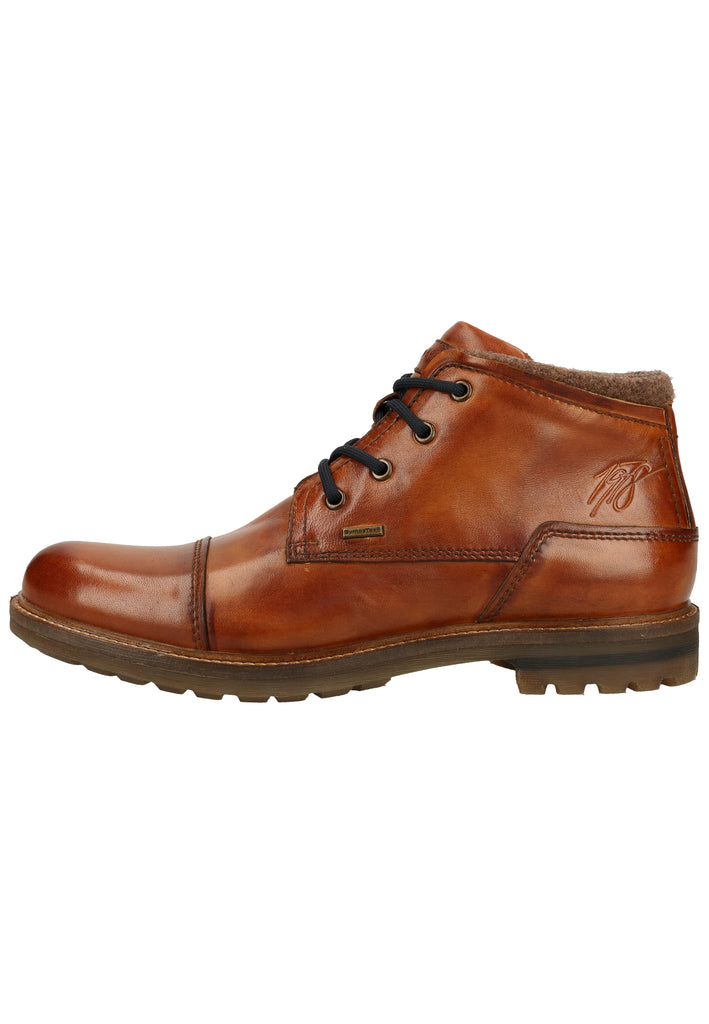 Bugatti Stiefelette Glattleder Cognac - surf4shoes