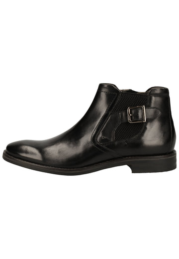 Bugatti Stiefelette Nappaleder Schwarz - surf4shoes