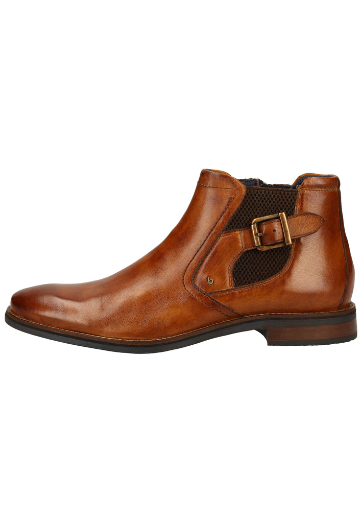 Bugatti Stiefelette Glattleder Cognac - surf4shoes
