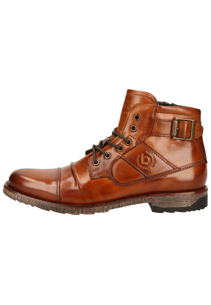 Bugatti Stiefelette Glattleder Cognac - surf4shoes