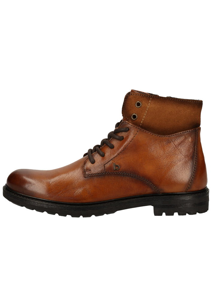 Bugatti Stiefelette Glattleder Cognac - surf4shoes
