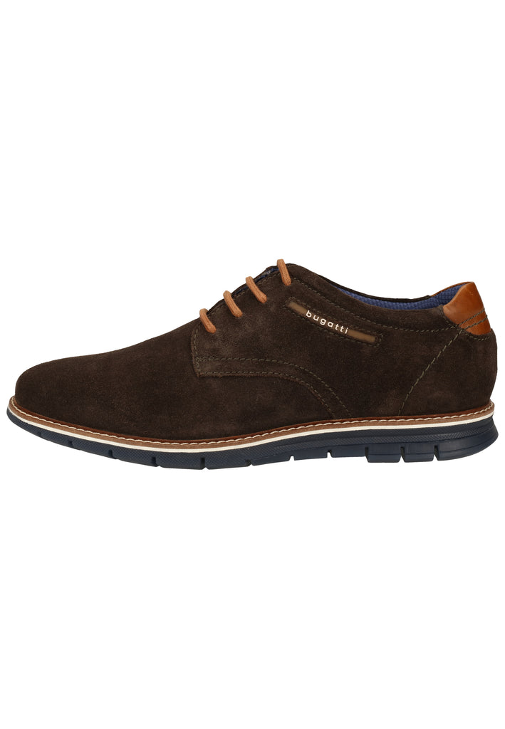 Bugatti Halbschuhe Veloursleder Dunkelgrau - surf4shoes