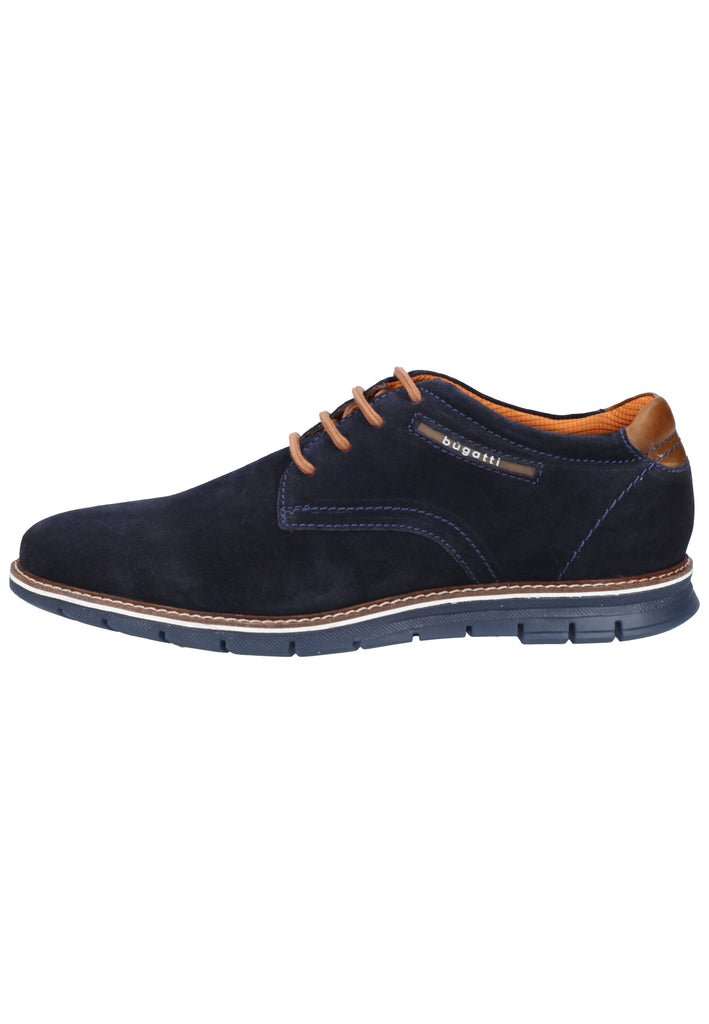 Bugatti Halbschuhe Veloursleder Dark Blue - surf4shoes