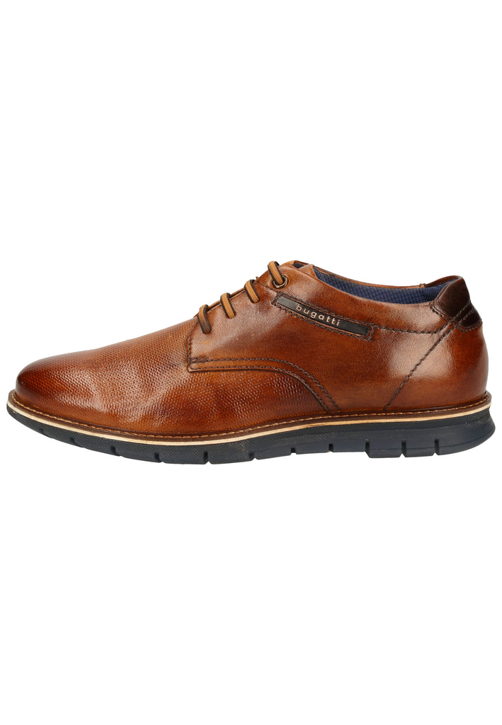 Bugatti Halbschuhe Glattleder Cognac - surf4shoes