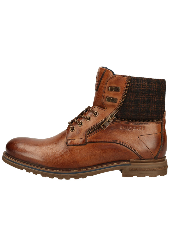 Bugatti Stiefelette Nappaleder Cognac Warmfutter - surf4shoes