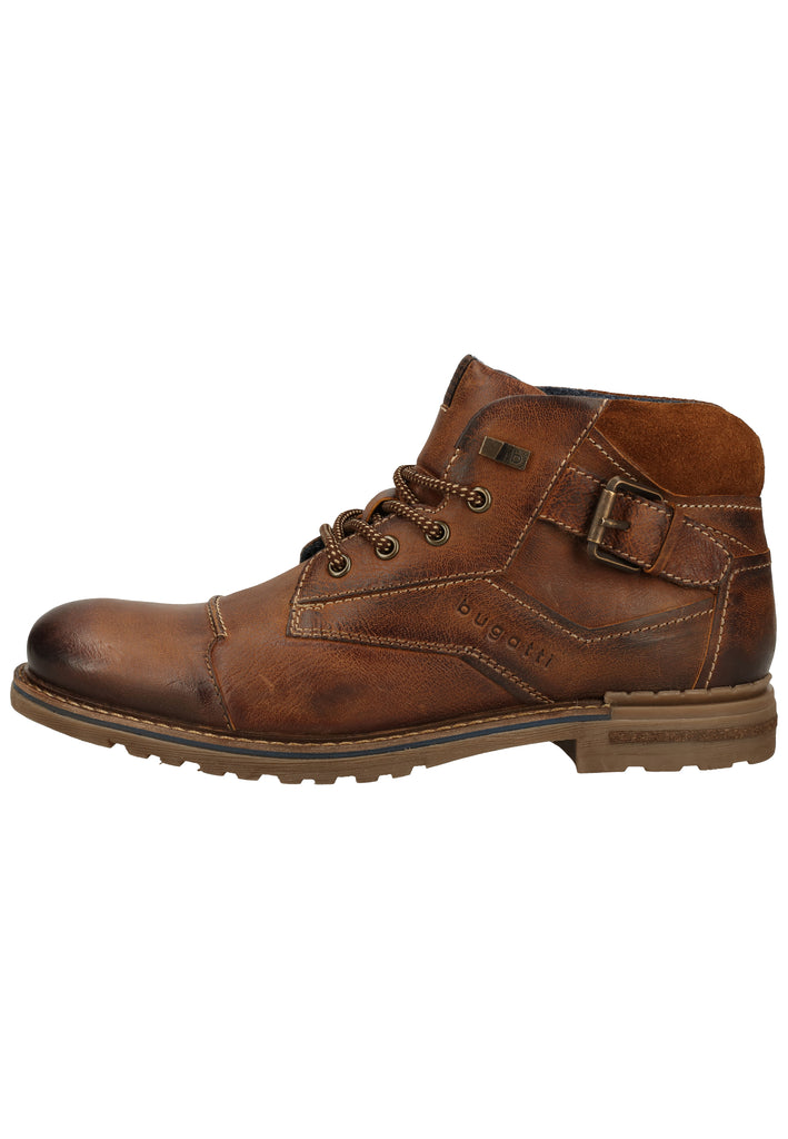 Bugatti Stiefelette Glattleder Cognac - surf4shoes