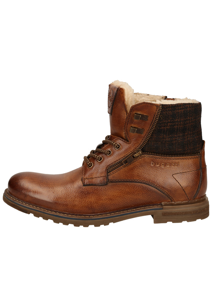 Bugatti Stiefelette Nappaleder Cognac Warmfutter - surf4shoes