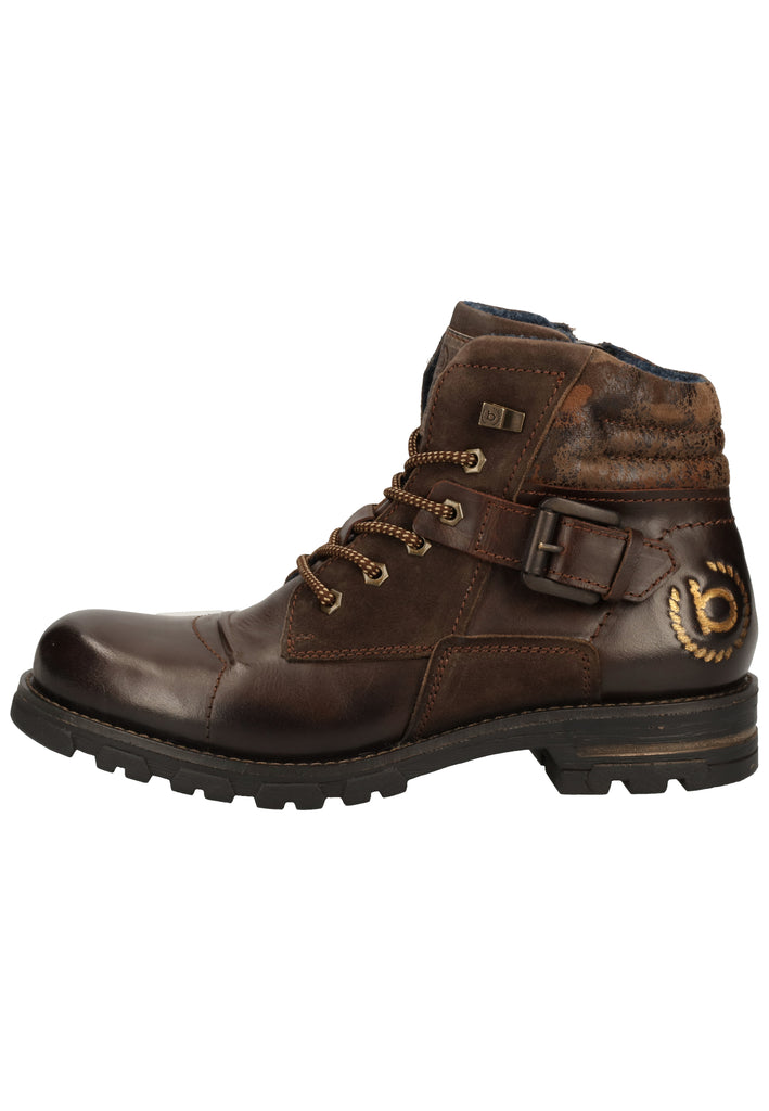 Bugatti Stiefelette Glattleder Dark Brown - surf4shoes