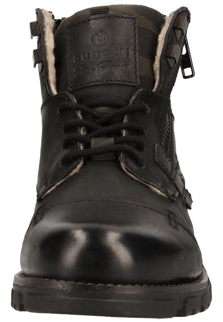 Bugatti Stiefelette Nappaleder Schwarz Warmfutter - surf4shoes