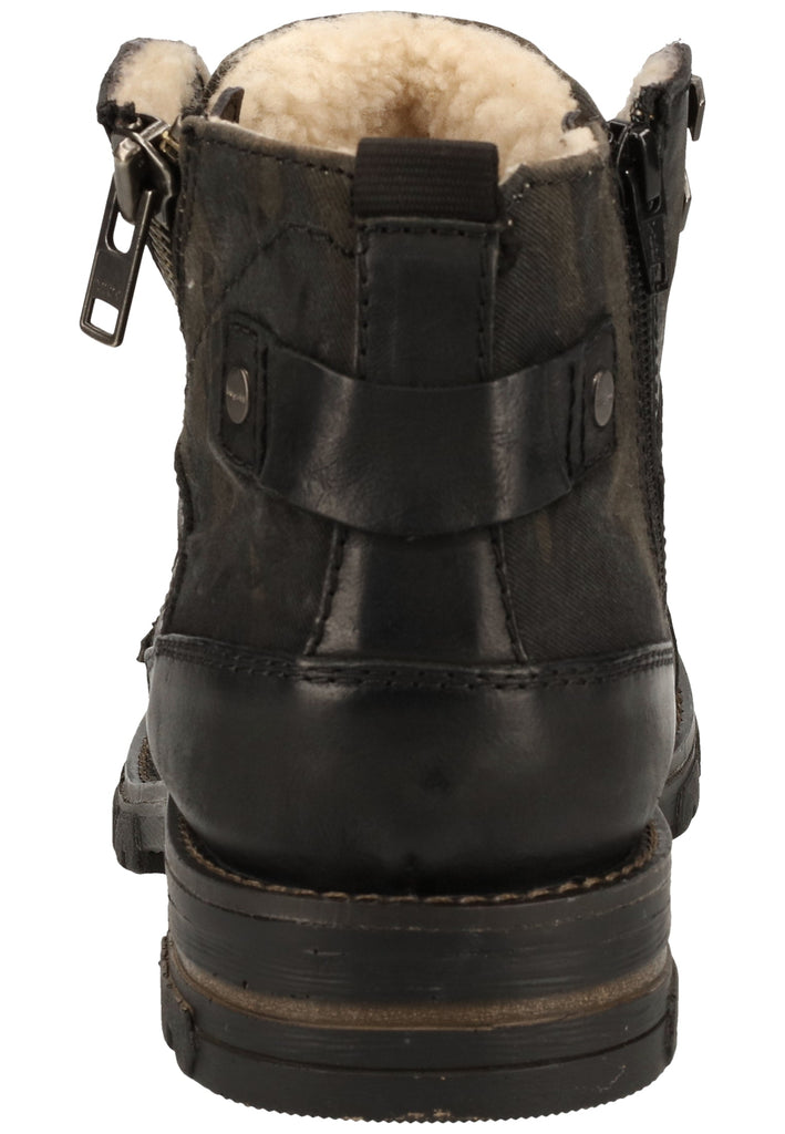 Bugatti Stiefelette Nappaleder Schwarz Warmfutter - surf4shoes