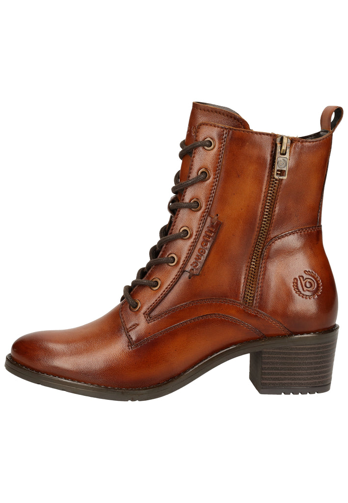 Bugatti Stiefelette Glattleder Cognac - surf4shoes