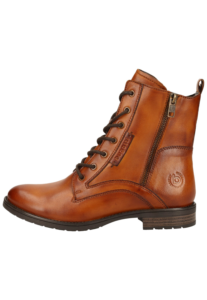 Bugatti Stiefelette Glattleder Cognac - surf4shoes